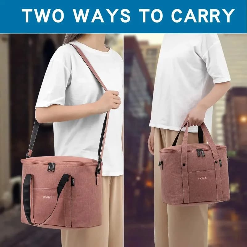 1 piece insulated lunch bag for men and women, reusable, lunch cooler tote bag for work office picnic beach trip
