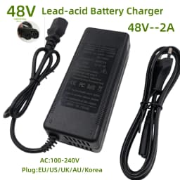 48V 2A Lead Acid Battery Charger For 48V 14AH 12AH 20AH 32AH with Cooling Fan Good Quality PC/IEC Connector