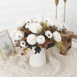 Artificial Flowers Autumn Roses Silk Hydrangea Daisies Home Table Bouquet Decoration Wedding Bridal Christmas Fake Flower Decor