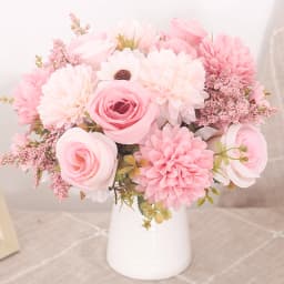 Artificial Flowers Autumn Roses Silk Hydrangea Daisies Home Table Bouquet Decoration Wedding Bridal Christmas Fake Flower Decor