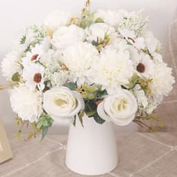 Artificial Flowers Autumn Roses Silk Hydrangea Daisies Home Table Bouquet Decoration Wedding Bridal Christmas Fake Flower Decor