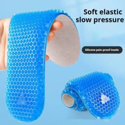 Silicone Gel Soft Insoles Outdoor Sports Running Insole Elastic Shock-absorbing Sole Men Women Sneakers Anti-slip Insoles 1 Pair