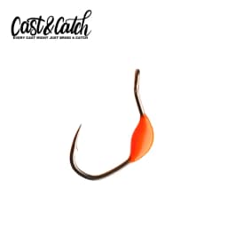 Cast&Catch Single Hook 12pcs High Carbon Steel Multiple Sizes Soft Bait Panfish Finesse Fishing Gear
