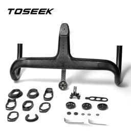 TOSEEK Carbon Handlebar Road Carbon Handlebar T700 Carbon Integrated Handlebar Di2 Bicycle Accessories Carbon Drop Bar