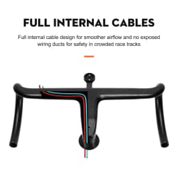 TOSEEK Carbon Handlebar Road Carbon Handlebar T700 Carbon Integrated Handlebar Di2 Bicycle Accessories Carbon Drop Bar