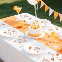 100pcs Happy Birthday Confetti Sequin Orange Juice Wine Glass Bowtie Confetti Scatter for Summer Beach Birthday Party Decoration
