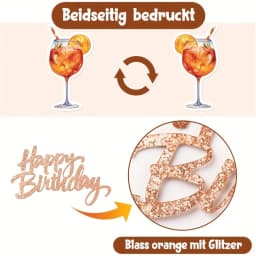 100pcs Happy Birthday Confetti Sequin Orange Juice Wine Glass Bowtie Confetti Scatter for Summer Beach Birthday Party Decoration