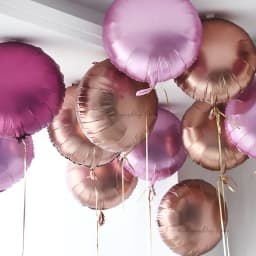 20/10/5Pcs Metallic Round Foil Balloons 18inch Rose Gold Silver Round Balloons Helium Air Globos for Birthday Wedding Xmas Decor