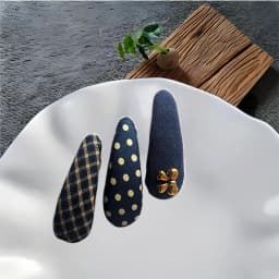 Baby Hair Clips for Girls Oval Snap Clips Embroidery Flower Hairpin Toddler Plaid Dot Wrapped Korean Style Hairgrips Accessorrie