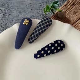 Baby Hair Clips for Girls Oval Snap Clips Embroidery Flower Hairpin Toddler Plaid Dot Wrapped Korean Style Hairgrips Accessorrie