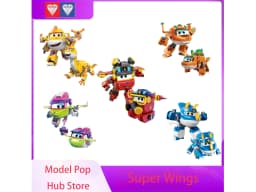 Auldey Original Super Wings Big Wing STEGO Dinosaur Mega Transformation Toy - Kids Robot Firefighter with Hangar Christmas Gift