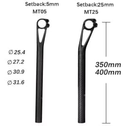 Bicycle Seat Post Carbon Offset 5/25mm Lightweight 150g 27.2/25.4/30.9/31.6mm Road/MTB Bike Seatpost Master Series