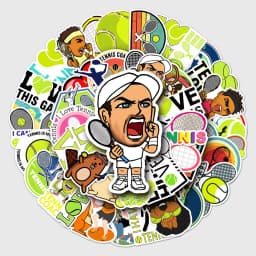 10/30/50PCS Love Tennis Cartoon Sports Stickers DIY Phone Laptop Luggage Skateboard Graffiti Decals Fun for Kid Gift