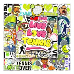 10/30/50PCS Love Tennis Cartoon Sports Stickers DIY Phone Laptop Luggage Skateboard Graffiti Decals Fun for Kid Gift