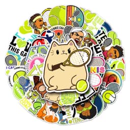 10/30/50PCS Love Tennis Cartoon Sports Stickers DIY Phone Laptop Luggage Skateboard Graffiti Decals Fun for Kid Gift