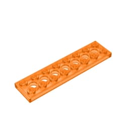 Gobricks GDS-699 Technical, Plate 2 x 8 with 7 Holes compatible with lego 3738 pieces of children's toys Building Blocks