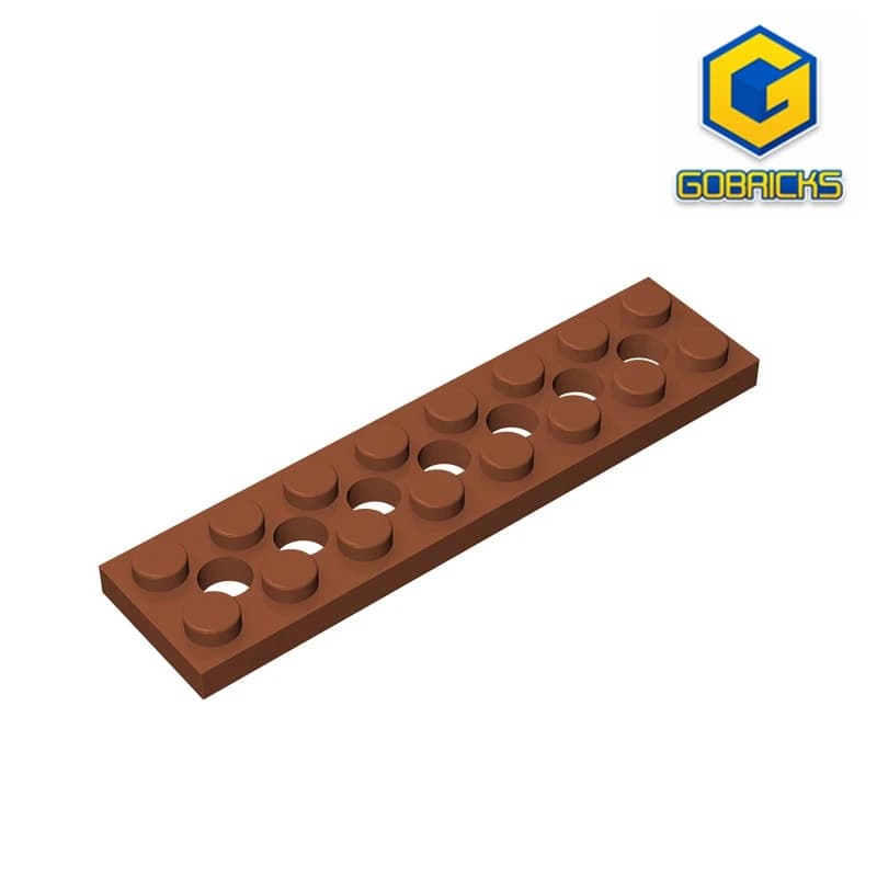 Gobricks GDS-699 Technical, Plate 2 x 8 with 7 Holes compatible with lego 3738 pieces of children's toys Building Blocks