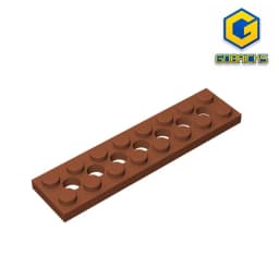 Gobricks GDS-699 Technical, Plate 2 x 8 with 7 Holes compatible with lego 3738 pieces of children's toys Building Blocks