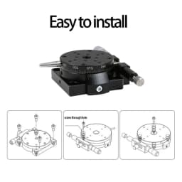 60mm R Axis Rotary Stage High Precision Manual Rotation Platform with Micrometer Fine Tuning Optical Positioning Slide RS60-L RS