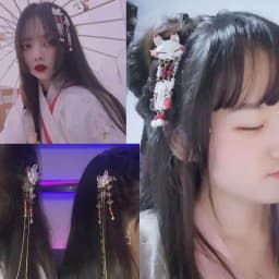 Fox hairpin Lolita rabbit tassel hair accessories  performance party festival headdress japanese hair accessories