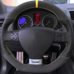 Custom Steering Wheel Braid Cover Suede 100% Fit For Volkswagen Golf 5 Mk5 GTI VW Golf 5 R32 Passat R GT 2005 Car Accessories