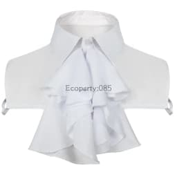 Women Men Detachable Ruffled Lace Jabot Vintage Victorian Fake Collar Exotic Cosplay False Neck Choker Clubwear Steampunk Collar