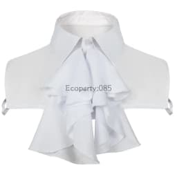 Women Men Detachable Ruffled Lace Jabot Vintage Victorian Fake Collar Exotic Cosplay False Neck Choker Clubwear Steampunk Collar