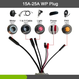JN Ebike Controller 36V 48V 15A 17A 22A 25A 30A 35A Control System with 6 9 12 Mosfets for Electric Scooter Conversion Parts