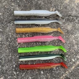 HAIMALUO Happy Soft Fishing Lure Tail Artificial Saltwater Fishing Bait Swimbait Sea Bass Tackle Soft Bait Body Part
