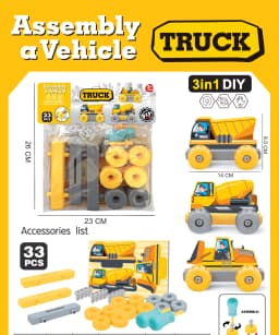 Children's Assembling Engineering Vehicle Detachable Screw Combination Disassembly Toy Boy Car DIY