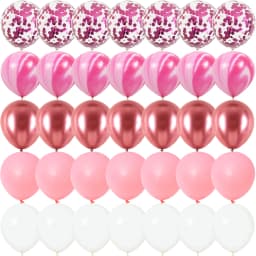 40Pcs Agate Marble Confetti Blue Metal Balloons Birthday gender reveal Babyshower Party New Year Christmas Decorations