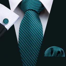 Luxury Mens Ties Set Black Green Leaves Floral Neck Tie Handkerchief Cufflinks Set Wedding Business Party