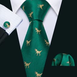 Luxury Mens Ties Set Black Green Leaves Floral Neck Tie Handkerchief Cufflinks Set Wedding Business Party