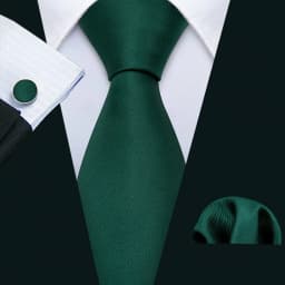 Luxury Mens Ties Set Black Green Leaves Floral Neck Tie Handkerchief Cufflinks Set Wedding Business Party