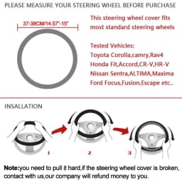 Car Steering Wheel Cover Carbon Fiber +Leather For Citroen C4 AIRCROSS C5 AIRCROSS C3-XR C4 PICASSO C4 C5 C6 Car Accessories