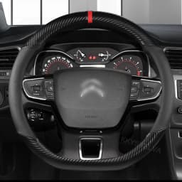 Car Steering Wheel Cover Carbon Fiber +Leather For Citroen C4 AIRCROSS C5 AIRCROSS C3-XR C4 PICASSO C4 C5 C6 Car Accessories