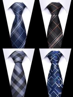 Newest Style Holiday Present 100% Silk Tie Pocket Squares Cufflink Set Necktie Men Dark Blue Wedding Accessories Office Cravat