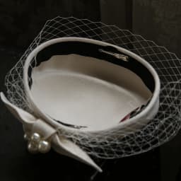 Winter Wool Bow Hat with Veil，Ladies‘ Elegant French Style Party Wedding Bridal Fascinator，Women Vintage Ascot Derby Hat
