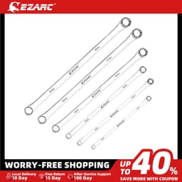 EZARC Extra Long Box End Wrench Metric Combination Durable Aviation Spanner CRV 8mm-19mm Chrome Vanadium Steel Repair Tool 1PC