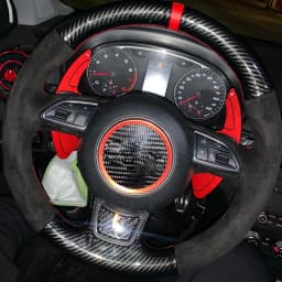 Anti-Slip Suede Car Steering Wheel Braid Cover For Audi A1 8X A3 8V Sportback A4 B8 Avant A5 8T A6 C7 A7 G8 A8 D4 Q3 8U Q5 8R