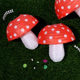 Hanging Lamp Large Mushroom Shaped Paper Lanterns for Baby Shower Wedding Birthday Party Decor Jungle Theme Gift