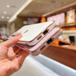 Luxury Plating Case For Samsung Galaxy A18 A17 A57 A55 5G S23 S24 FE S26 S25 S24 Ultra Love Heart Pattern Silicone Soft Cover