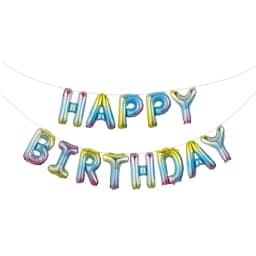 13pcs White Happy Birthday Balloon Foil Letter Ballons Baby Shower Kids Birthday Party Decoration Adult Balloon Banner Globos
