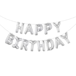 13pcs White Happy Birthday Balloon Foil Letter Ballons Baby Shower Kids Birthday Party Decoration Adult Balloon Banner Globos