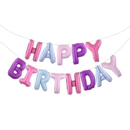 13pcs White Happy Birthday Balloon Foil Letter Ballons Baby Shower Kids Birthday Party Decoration Adult Balloon Banner Globos