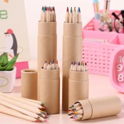Professional New Set 12 Color Natural Wood Color Pencil Color High Quality Student Drawing Pencil School Office Supplies