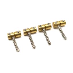 2 Long 2 Short Bass Bridge Saddles Brass Bridge Saddle for Electric Bass Guitar Replacement Parts