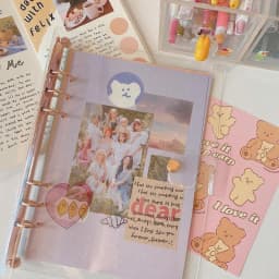 A5 A6 New Rose Gold PVC Transparent 6-Hole Loose-Leaf Binder Notebook Cover Diary Agenda Planner Paper Cover School Stationery