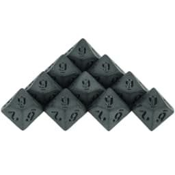 10pcs Black Matte Dice Set Multi Sides D4-D20 Polyhedron Games Dice for DND Board Game Digital Dice
