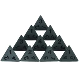10pcs Black Matte Dice Set Multi Sides D4-D20 Polyhedron Games Dice for DND Board Game Digital Dice